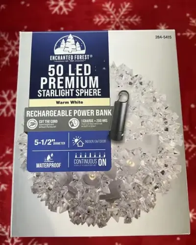 Kula świetlna Enchanted Forest 50 diod led + powerbank — praca Karolina, Wrocław