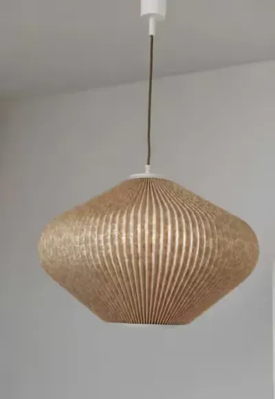 Lampa duża, śr. 50 cm, Dania, lata 60, vintage — praca Grażyna, Kalisz