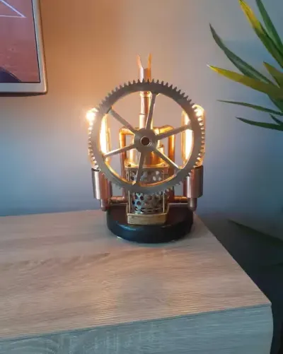 Lampa Steampunk, Industrialna — praca Monika, Złotów