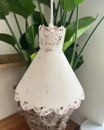 lampa sufitowa chic antique stylowa rustykalna — praca Aneta, Gdańsk