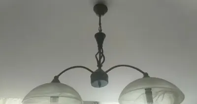 lampa sufitowa  dwa klosze — praca marek, Leszno