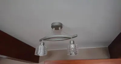 Lampa sufitowa podwójna — praca Monika, Wronów