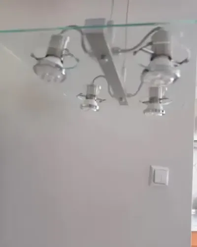 Lampa sufitowa szklana — praca Marcin, Poznań