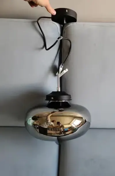 Lampa wisząca srebrna dymiona  MDM2096/1 A - Italux E27 — praca Mi, Wrocław