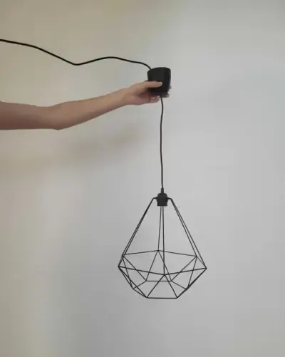 Lampa wisząca, sufitowa, druciana IKEA — praca Magda, Pabianice