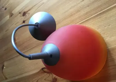 Lampa wisząca, żyrandol, industrialna, szklany klosz, retro — praca Bea, Olsztyn