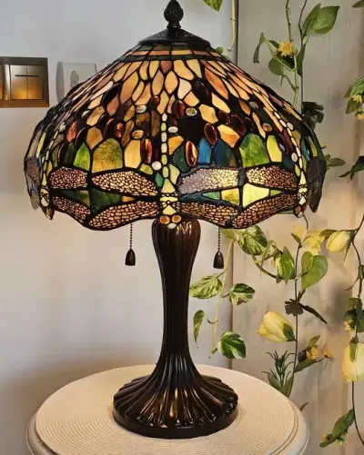 Lampa Witrazowa Tiffany Styl.Wazka.Stan Idealny — praca Marek, Bydgoszcz