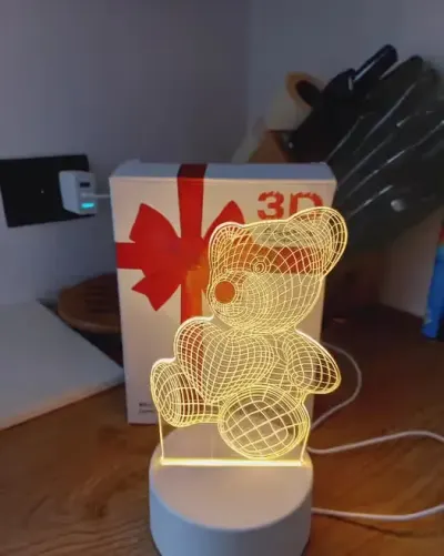 Lampka Led Miś z opakowaniem prezentowym — praca paziowa2017, Stargard