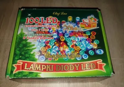 Lampki diody LED świateczne 7,2W, nowe, programem 8 funkcyjnym. — praca Paweł, Bytom