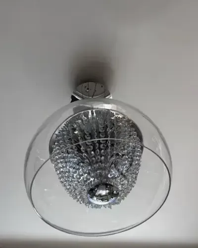 Nowoczesna lampa wisząca DISPOSA CLEAR D50, plus dwa kinkiety w komple — praca wojcikbeata515, Białobrzegi
