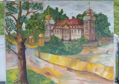 Obraz na płótnie ręcznie maliwany 100x80cm — praca Adam, Racibórz