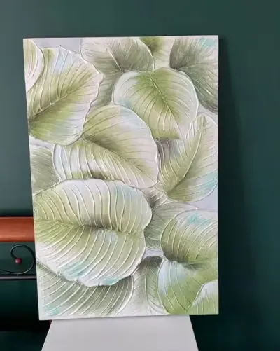 Obraz ręcznie malowany 60x90 Monstera — praca Damian, Żywiec