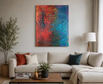 Potęga Muzyki – obraz abstrakcyjny akryl 50x70 cm, ręcznie malowany — praca Bożena, Warszawa