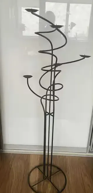 świecznik stalowy wysoki 120 cm — praca sylwiakoliber, Warszawa