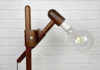 Szwedzka lampa podłogowa z lat 80 – Loft, Mid-Century, PRL, Industrial — praca Michał, Wrocław